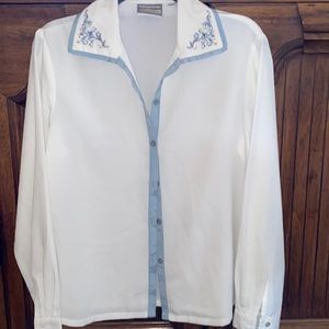 Vintage Long sleeve floral dress shirt